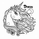 Unicorn Coloring sketch template