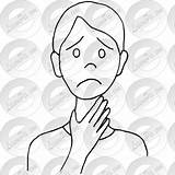 Throat Irritation Clip Art sketch template