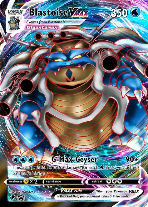 Blastoise VMax (Dynamax) Custom Pokemon Card – ZabaTV | Pokemon cards ...