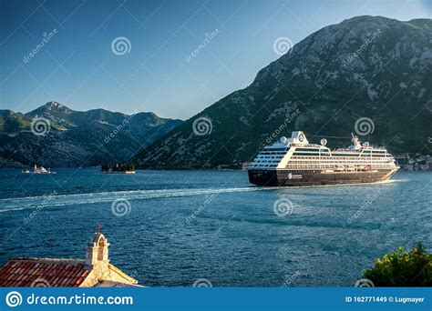 Cruise Ship in the Bay of Kotor, Montenegro Stock Image - Image of lady ...