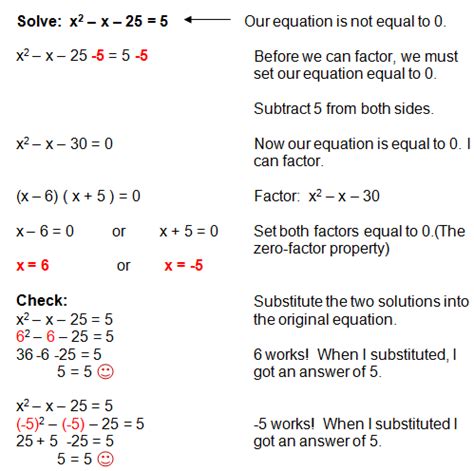 Factoring Quadratic Equations