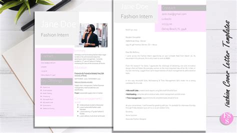 Fashion Cover Letter Template
