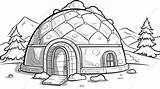 Igloo Clipart Clip Drawing Coloring Cartoon Pages Clipartion Cliparts  sketch template