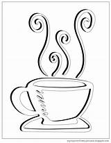 Coffee Mugs Coloring Pages sketch template