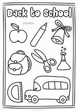 Back to School Themed Printable Coloring Pages For Kids  School sketch template