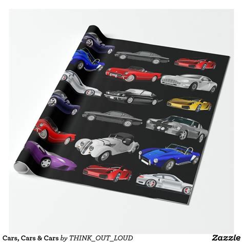 Cars, Cars & Cars Wrapping Paper | Zazzle | Birthday wrapping paper ...