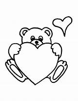 Cute Bear With Heart Coloring Page 17QQcom  Home sketch template