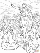 John The Baptist Preaching Coloring Page Pages sketch template