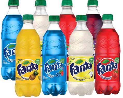 Buy Fanta Orange Soda, Berry, Grape, Strawberry, Pina Colada, Pineapple Variety Pack, 20 Oz ...