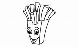 Funny French Fries Cartoon Coloring Page Graphic By Ningsihagustin426  sketch template