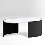 Holm Oval Marble Coffee Table | Crate & Barrel Canada