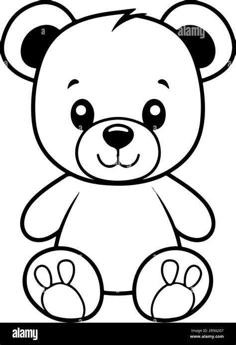 Vector illustration adorable teddy bear plush toy vector art Stock ...