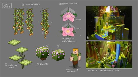 All the concept art shown in the Minecraft Live for the new Caves and Cliffs update! : r/Minecraft