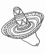 Sombrero Coloring Page sketch template