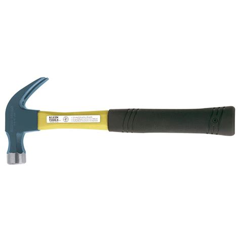 Klein Tools 16 oz. Steel Curved Claw Hammer-818-16 - The Home Depot