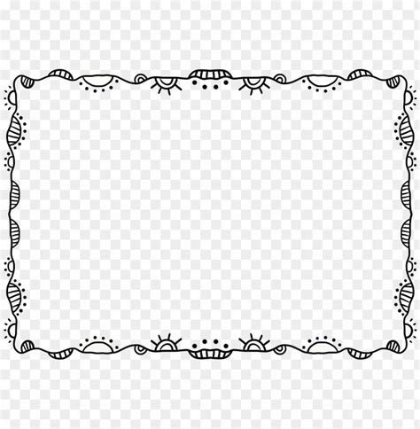 Artistic Frame Png - Transparent Background Doodle Borders PNG ...