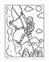 Mountain Climbing Coloring Pages sketch template