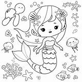 Mermaid Coloring Page sketch template