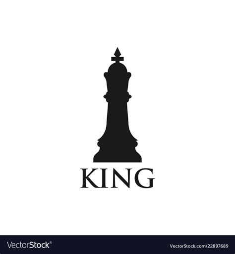 King chess piece graphic design template Vector Image