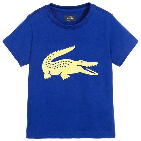 LACOSTE Boys Navy Blue Crocodile Logo T-Shirt | Lacoste, White polo ...