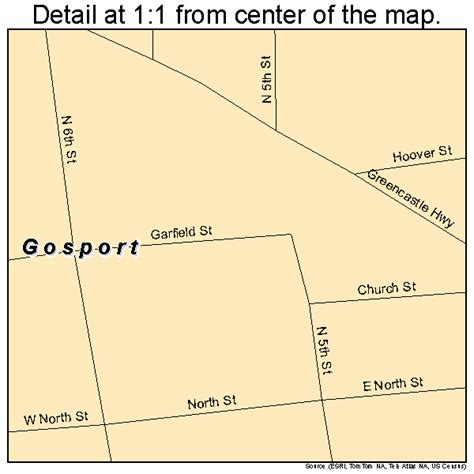 Gosport Indiana Street Map 1828440