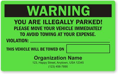 Parking Violation & Towing Stickers – Stop Free Loaders