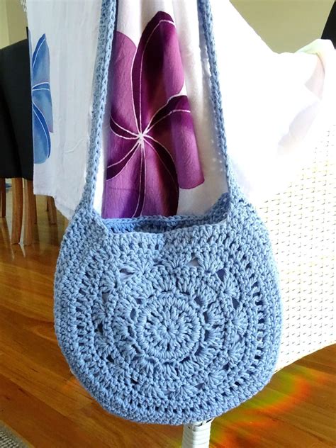 Crochet Bag Round Boho Shoulder Bag | Crochet bag pattern, Diy bags ...