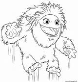 Abominable Yeti Jumping Coloring Page Printable sketch template