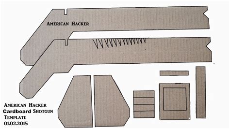 Printable Cardboard Gun Template - Printable Templates