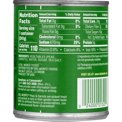 Canned Peas And Carrots Nutrition – Runners High Nutrition