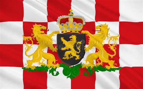 Flag of North Brabant, Netherlands Stock Illustration - Illustration of ...