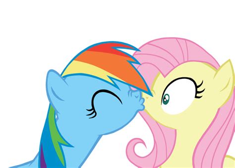 My Little Pony Rainbow Dash And Fluttershy Kiss