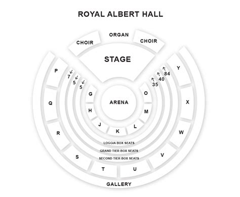 Royal Albert Hall Seating Plan Detailed