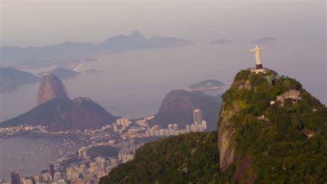 Aerial View Of Christ The Redeemer And Sugarloaf, Rio De Janeiro ...