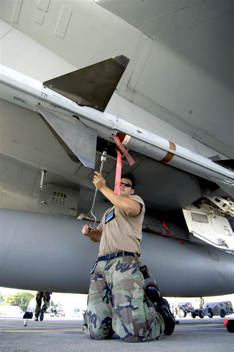 F-15E, loading an AIM-7 Sparrow missile | DefenceTalk Forum