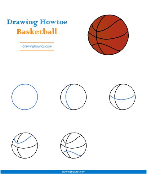 How to Draw a Basketball - Step by Step Easy Drawing Guides - Drawing ...