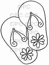Flip Flops Coloring Page For Kids sketch template