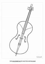 Cello Coloring Page sketch template