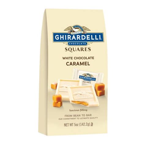 White Chocolate Caramel SQUARES Medium Bags (Case of 6) | Ghirardelli