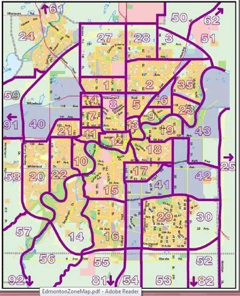 Edmonton Zone Map