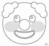 Clown Face Emoji coloring Page  Free Printable Coloring Pages sketch template