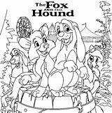 Fox And The Hound Movie Coloring Page  Free Printable Pages sketch template