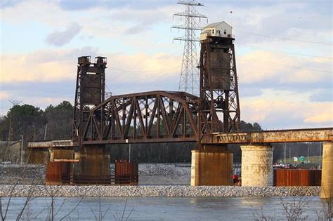 Tennessee River Railroad Bridge (South view) - Chattanooga, TN Chickamauga, Railroad Bridge ...