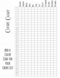 FREE chore chart template | 101 Different Designs