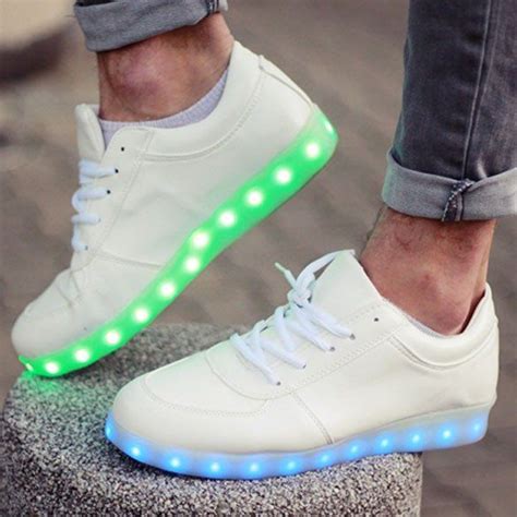 Charming Unisex LED Light Luminous Lace Up Sportswear Sneakers ...