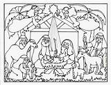 Coloring Page Of Nativity sketch template
