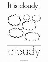 Cloudy Weather Coloring Pages sketch template