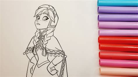 Disney Frozen Elsa, Anna, Kristoff, Sven, Olaf | Coloring Book Pages#frozen d - YouTube