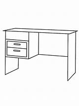 Coloring Pages Desk sketch template