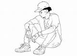 Rapper Sitting coloring Page  Download Print Or Color Online For Free sketch template